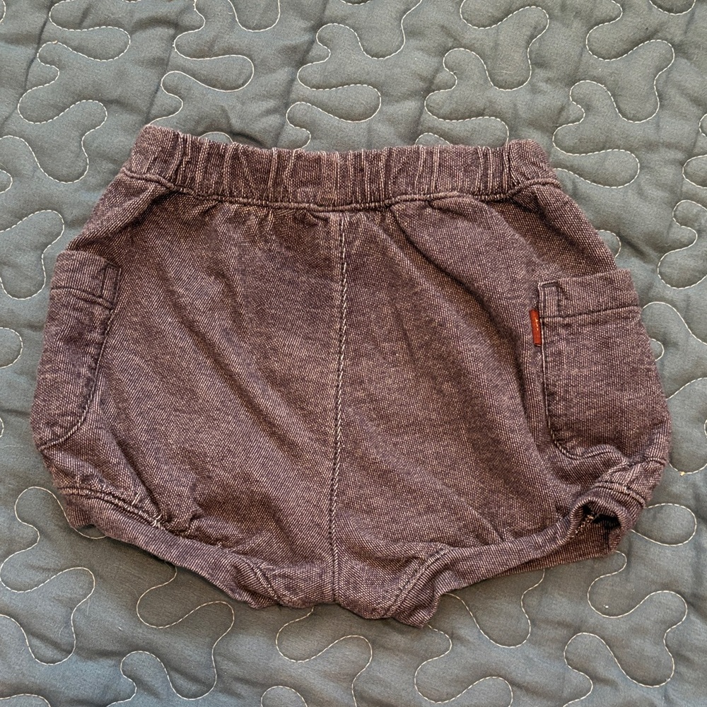Tea Collection Girls 12-18 Months Chambray Shorts - Picture 4 of 5